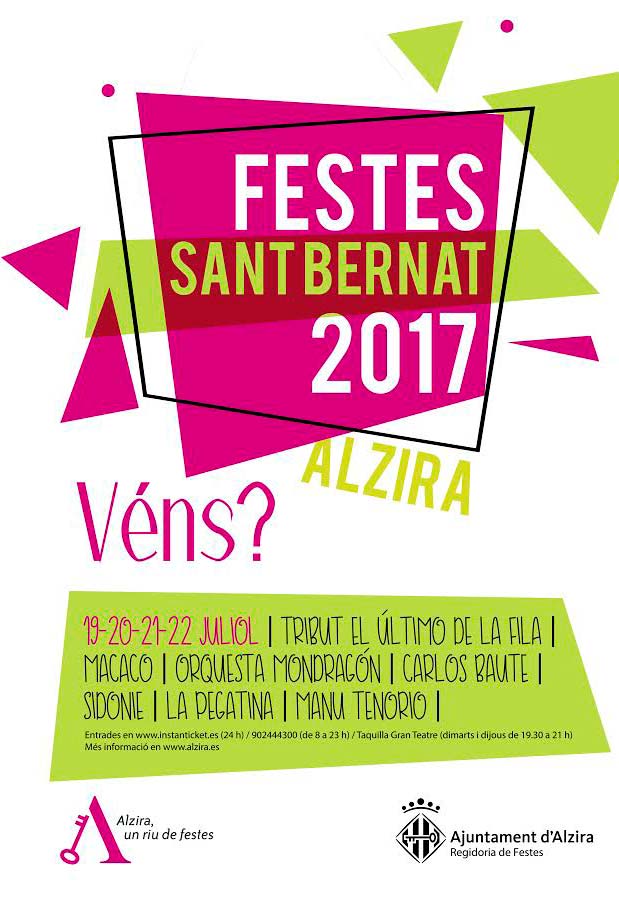 Fiestas de San Bernardo 2017 Alzira / Alcira